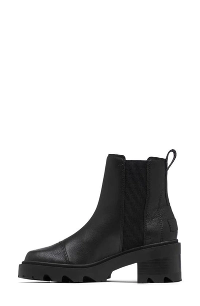 Shop Sorel Joan Now Waterproof Chelsea Boot In Black/ Black