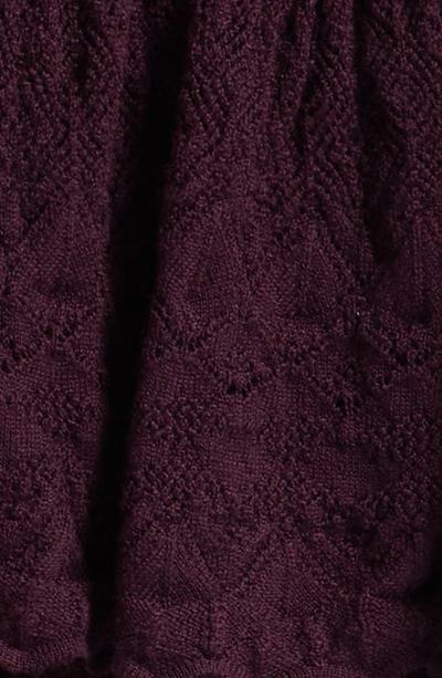 Shop Ulla Johnson Augustina Ruffle Lace Sweater In Mahogany