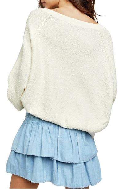 Shop Free People Found My Friend Bouclé Pullover In Cream