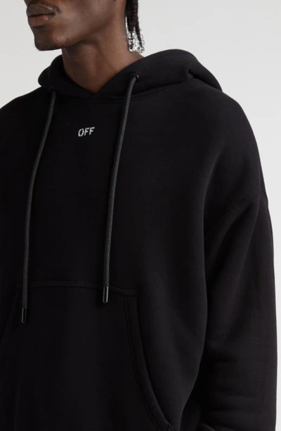 Shop Off-white Logo Stamp Skate Cotton Hoodie In Black