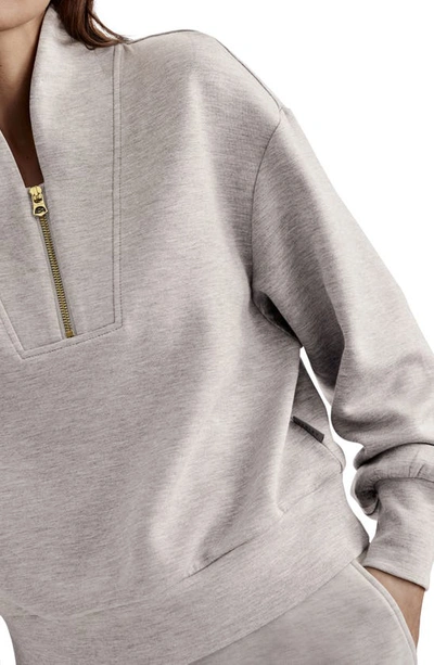 Varley Davidson Woven Sweatshirt In Ivory Marl