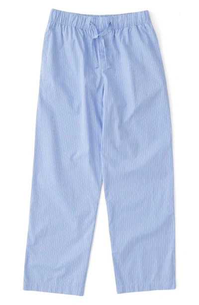 Shop Tekla Organic Cotton Poplin Pajama Pants In Pin Stripes