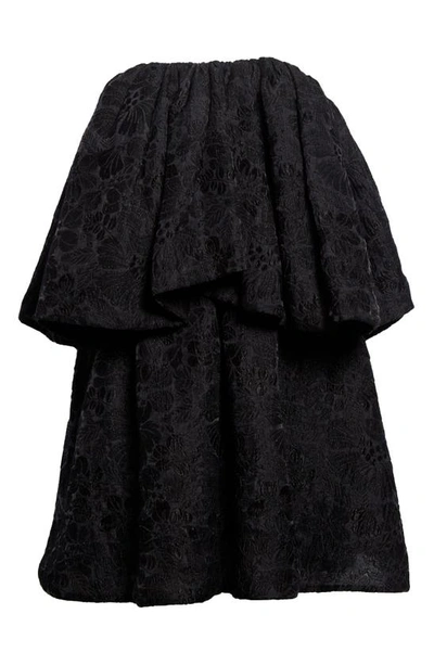Shop Ulla Johnson Oui Jacquard Cloqué Dress In Noir