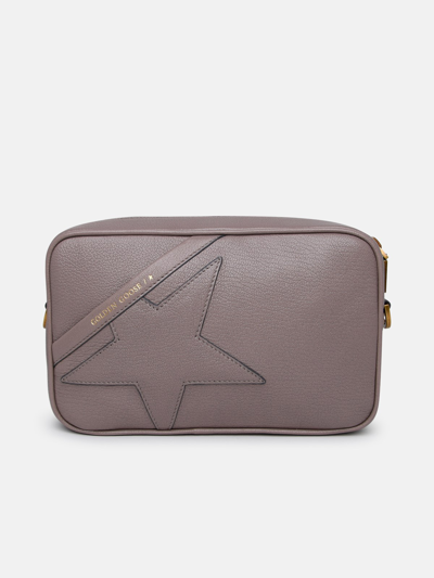 Shop Golden Goose Star Grey Leather Bag