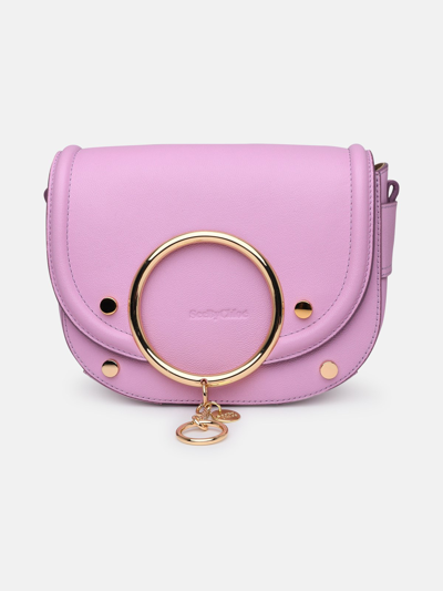 Mara Leather Crossbody Bag in Pink - See By Chloe