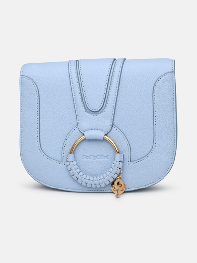 Shop See By Chloé Hana Handbag In Light Blue Leather