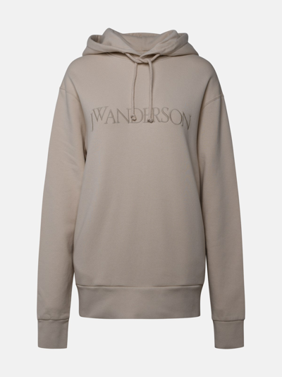 Shop Jw Anderson Ivory Cotton Hoodie