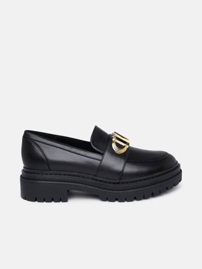 Shop Michael Michael Kors Parker Black Leather Loafers