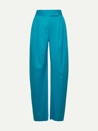 Shop Attico Gary Light Blue Wool Trousers
