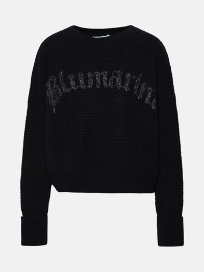 Shop Blumarine Black Alpaca Blend Sweater
