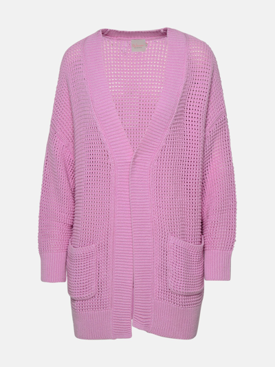 Shop Brodie Cashmere Pink Hemp Blend Cardigan In Liliac