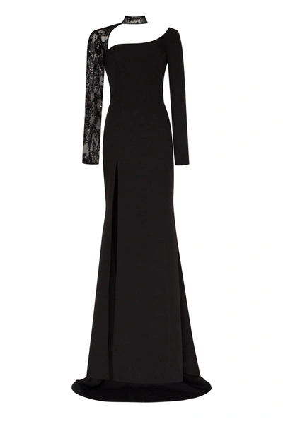 Shop Milla Trumpet Gown With Detachable Sleeve In Black