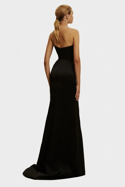 Milla Black Elegant Strapless Trumpet Evening Gown In Black