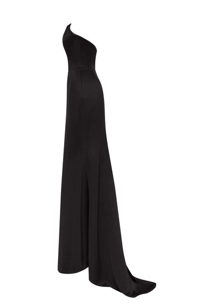 Milla Black Elegant Strapless Trumpet Evening Gown In Black
