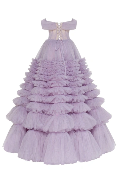 Shop Milla Ultra Puffy Prom Maxi Dress In Lavender