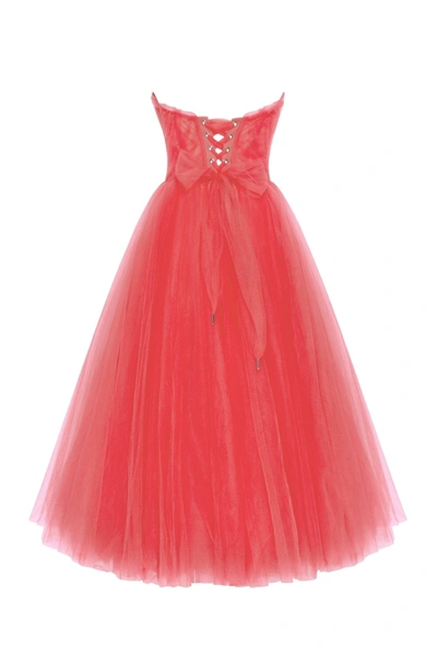 Shop Milla Coral Tender Midi Tulle Dress