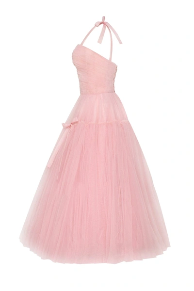 Milla Pink Tie-straps Tulle Dress In Pink