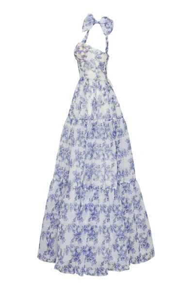 Shop Milla Blue Hydrangea Tender Tie-strap Maxi Dress