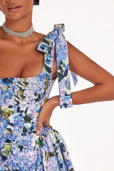 Milla Blue Hydrangea Strapped Maxi Dress In Blue Hydrangea