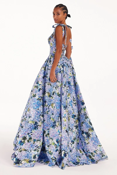 Shop Milla Blue Hydrangea Strapped Maxi Dress