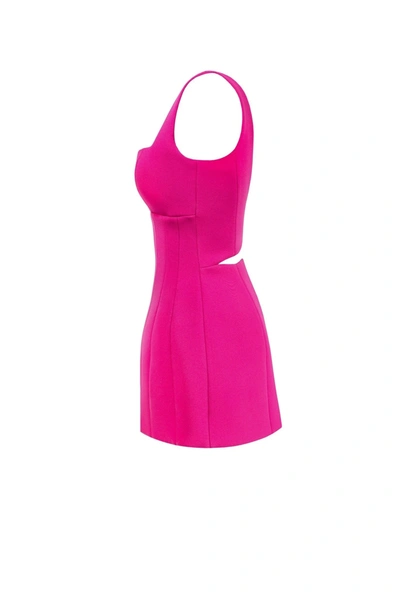 Shop Milla Glossy Ultra Mini Dress In Pink With Cutouts