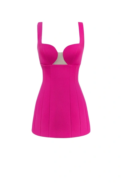 Shop Milla Glossy Ultra Mini Dress In Pink With Cutouts