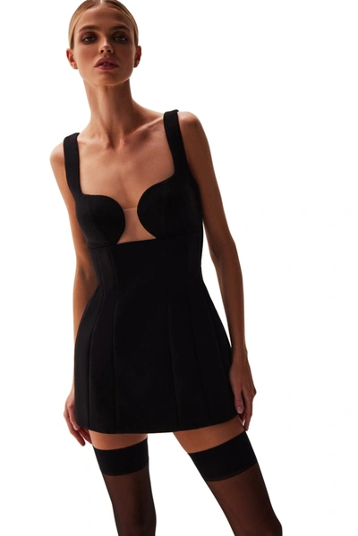 Shop Milla Glossy Ultra Mini Dress In Black With Cutouts