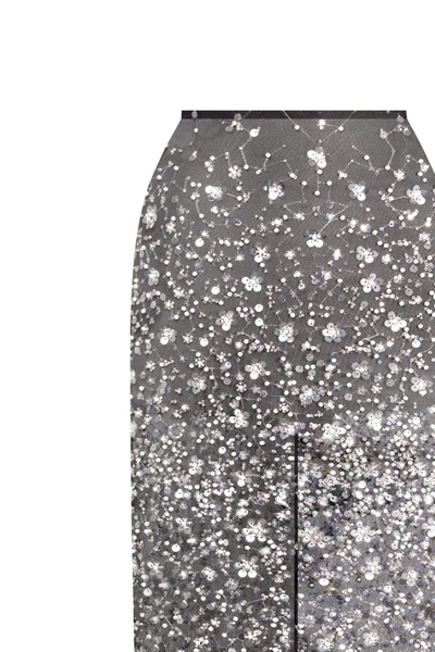 Milla Crystal-covered Fabulous Black Maxi Dress In Black