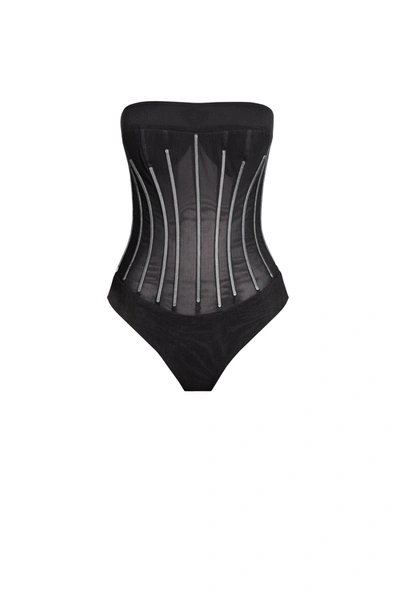Milla Crystal-covered Fabulous Black Maxi Dress In Black