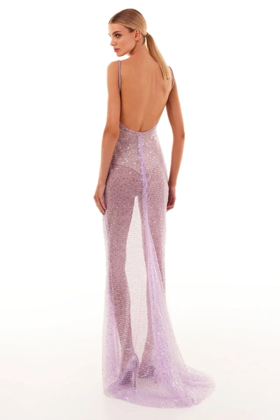 Shop Milla Gala Lavender Glittering Maxi Dress