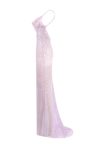 Shop Milla Gala Lavender Glittering Maxi Dress