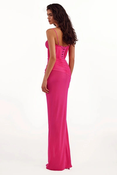 Shop Milla Vibrant Pink Bustier Maxi Dress