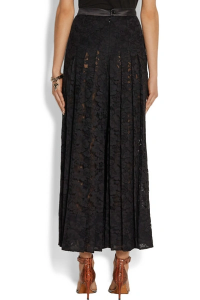 Shop Givenchy Pleated Lace Culottes