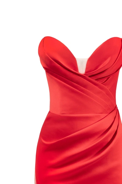 Milla Gorgeous Scarlet Red Mini Dress In Red