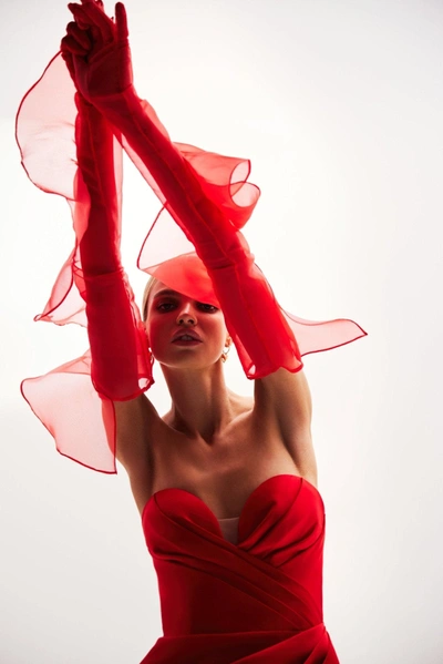 Milla Gorgeous Scarlet Red Mini Dress In Red
