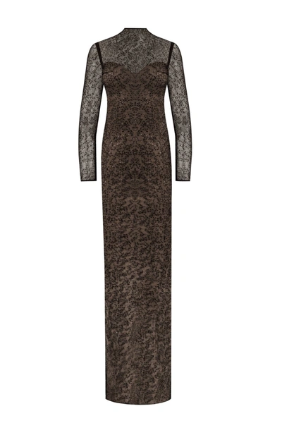 Milla Crystal-embellished Striking Maxi Dress In Black
