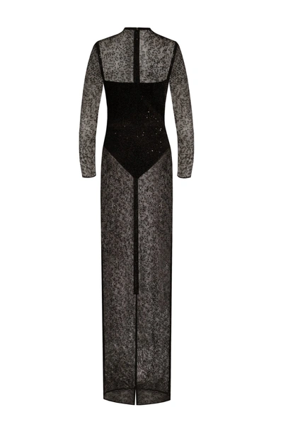 Milla Crystal-embellished Striking Maxi Dress In Black