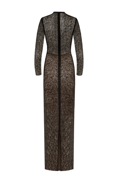 Milla Crystal-embellished Striking Maxi Dress In Black