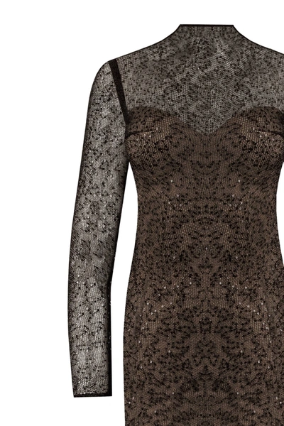 Milla Crystal-embellished Striking Maxi Dress In Black