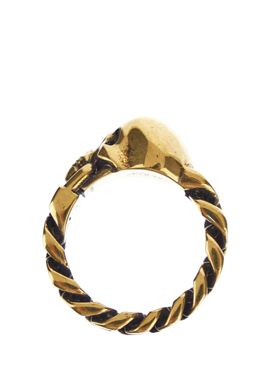 Shop Alexander Mcqueen Skull Chain Ring