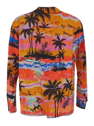 Shop Palm Angels Pshychedelic Palms Shirt In Multicolor