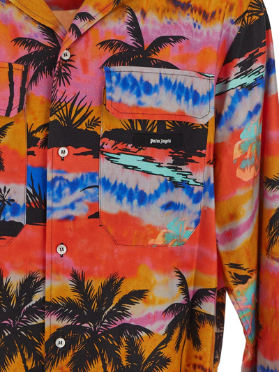 Shop Palm Angels Pshychedelic Palms Shirt In Multicolor