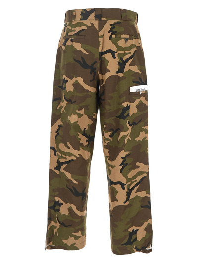 Shop Palm Angels Sartorial Camo Work Pants In Green