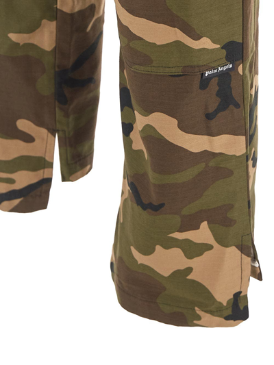 Shop Palm Angels Sartorial Camo Work Pants In Green