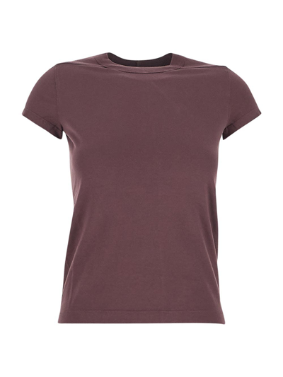 Shop Rick Owens Cropped Level T-shirt In Purple
