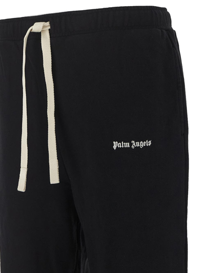 Shop Palm Angels Embroidered Logo Sweatpants In Black