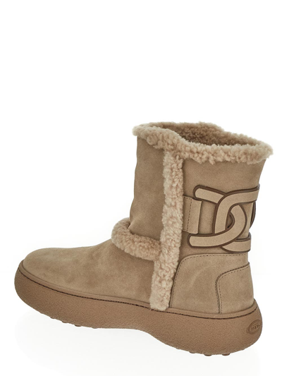 Shop Tod's Ankle Boots In Beige