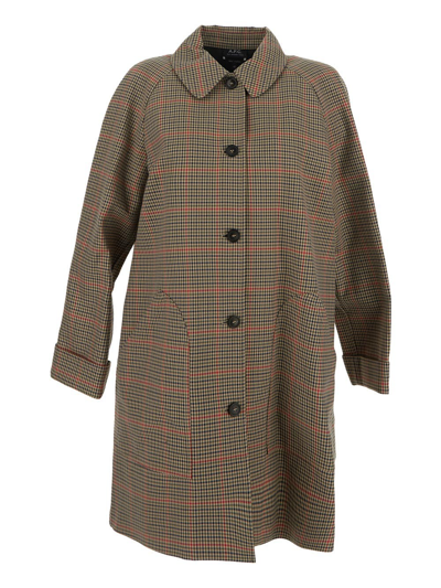 Shop Apc Manteau Louanne Coat In Multicolor