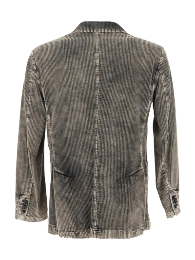 Shop Barena Venezia Doria Cotton Jacket In Grey