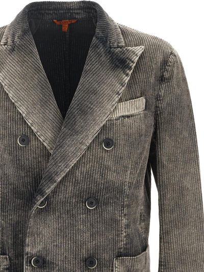 Shop Barena Venezia Doria Cotton Jacket In Grey